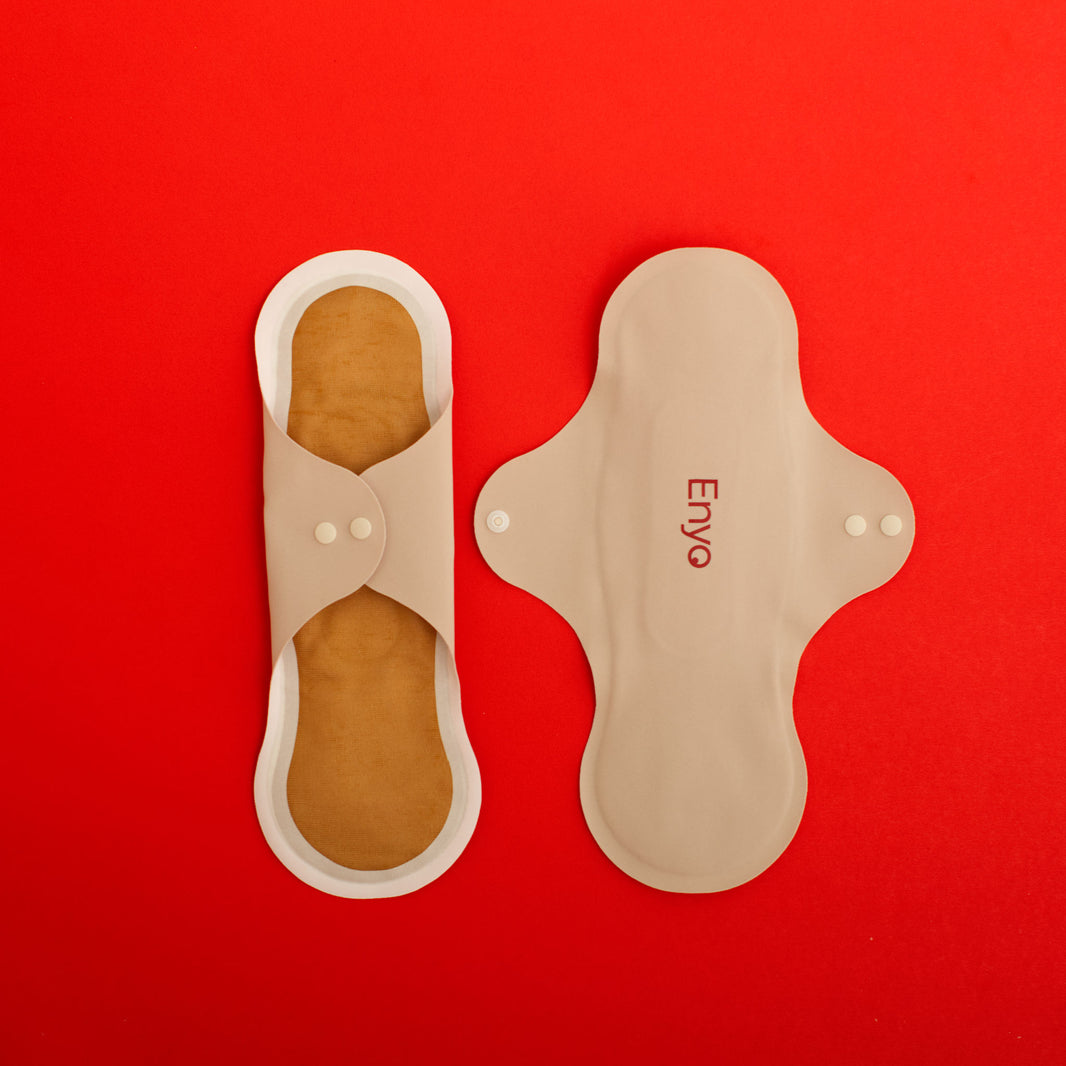 What is The Wing (Pad)? A lightweight, leakproof reusable pad with antimicrobial fabric and snap-free secure closure for comfortable, sustainable period care by Enyo.